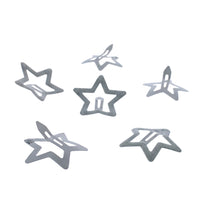 Set of 6 Glitter Colorful Star Hair Snapclips