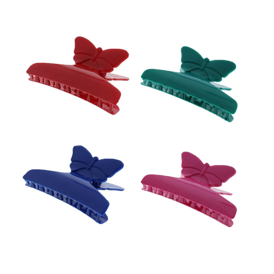 8cm Assorted Colour Butterfly Hair Claw Clips