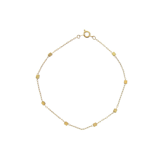Dainty Cube Station Chain Anklet