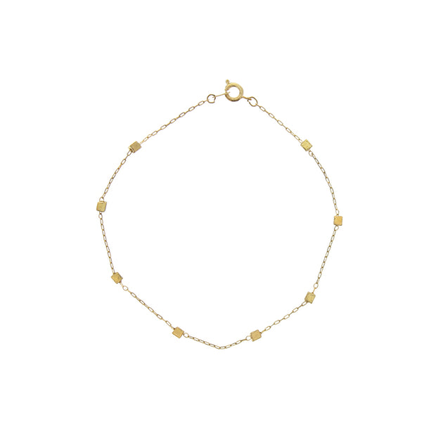 Dainty Cube Station Chain Anklet