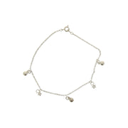 Silver Star & Ball Chain Anklet