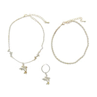 Set of 2 Dolphin & Plain Anklets