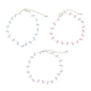 Silver Anklet with Coloured Beads