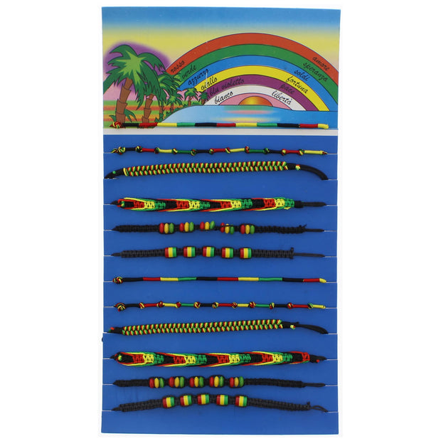 Rasta Bracelets on Card
