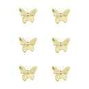 Set of 6 Assorted Metallic Colorful Butterfly Brooch Pin