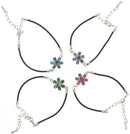 Assorted Colour Daisy Adjustable Bracelets