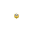 Mini Size Clear Crystal Stone Plated Caflon Ear Studs