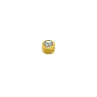 Mini Size Clear Crystal Stone Plated Caflon Ear Studs
