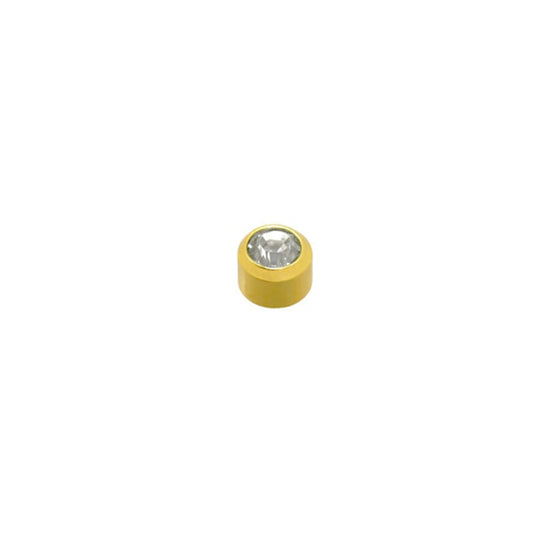 Mini Size Clear Crystal Stone Plated Caflon Ear Studs