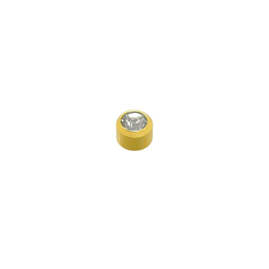 Mini Size Clear Crystal Stone Plated Caflon Ear Studs