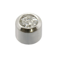 3mm Mini Size Clear Crystal Stone Plated Caflon Ear Studs - April