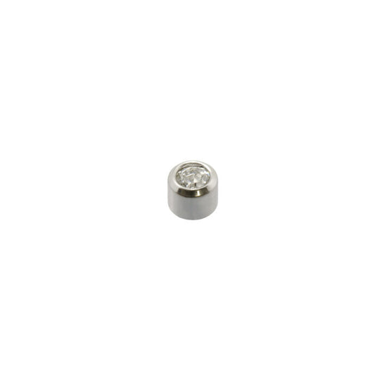Mini Size Clear Crystal Stone Plated Caflon Ear Studs