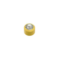 Clear Crystal Stone Gold Plated Caflon Ear Studs