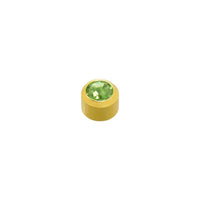 Peridot Stone Gold Plated Caflon Ear Studs