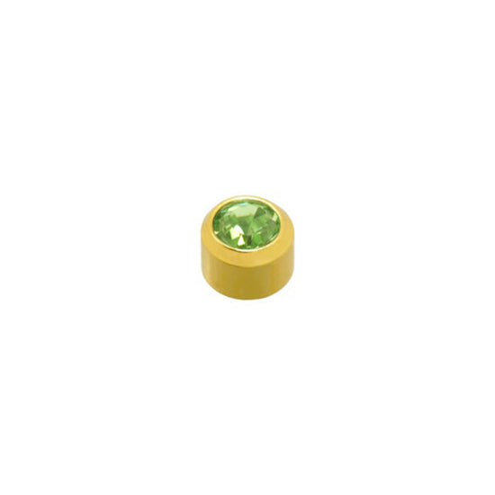 Peridot Stone Gold Plated Caflon Ear Studs