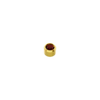 Garnet Stone Gold Plated Caflon Ear Studs