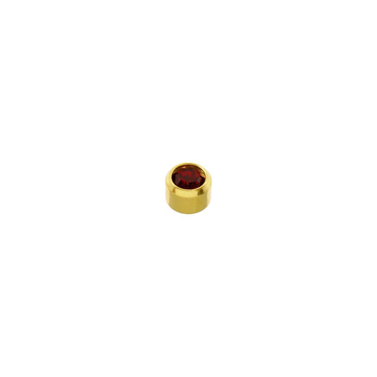 Garnet Stone Gold Plated Caflon Ear Studs