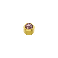 Alexandrite Stone Gold Plated Caflon Ear Studs