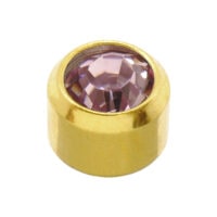4mm Alexandrite Stone Gold Plated Caflon Ear Studs - June