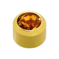 4mm Topaz Stone Gold Plated Caflon Ear Studs - November