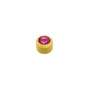 Rose Zircon Stone Gold Plated Caflon Ear Studs