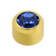 4mm Sapphire Stone Gold Plated Caflon Ear Studs - September