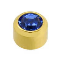 4mm Sapphire Stone Gold Plated Caflon Ear Studs - September
