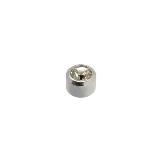 Clear Crystal Stone Gold Plated Caflon Ear Studs