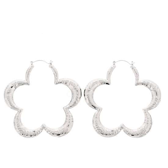 Flower Shape Patterned Earrings