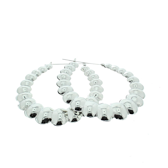 Large Gold Patterned Earrings