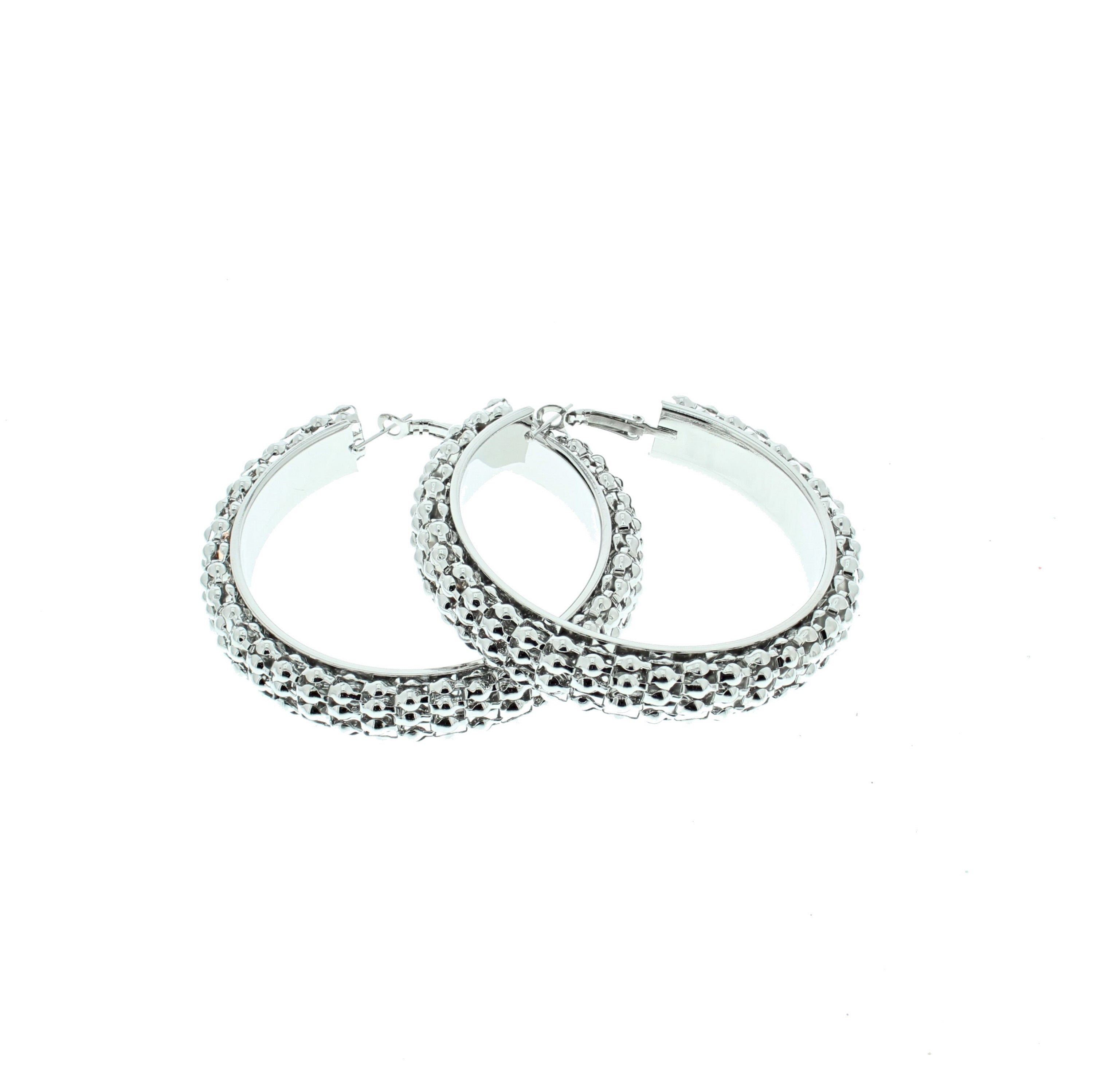 Thick Patterned Hoop Earrings