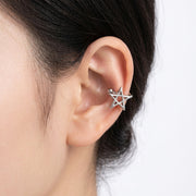 Silver Pentacle Ear Cuff