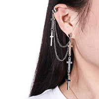 Hanging Crosses Earring/ Ear Cuff