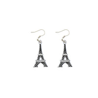 Metallic Eiffel Tower Dangle Earrings