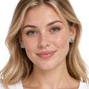 Metallic Weed Leaf Stud Earrings