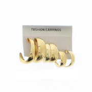 Set of 3 Patterned Mini Hoop Earrings