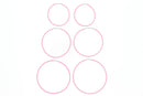 Set of 3 Assorted Size Plastic Hoop Earrings/ Sleepers