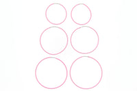 Set of 3 Assorted Size Plastic Hoop Earrings/ Sleepers