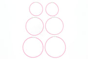 Set of 3 Assorted Size Plastic Hoop Earrings/ Sleepers