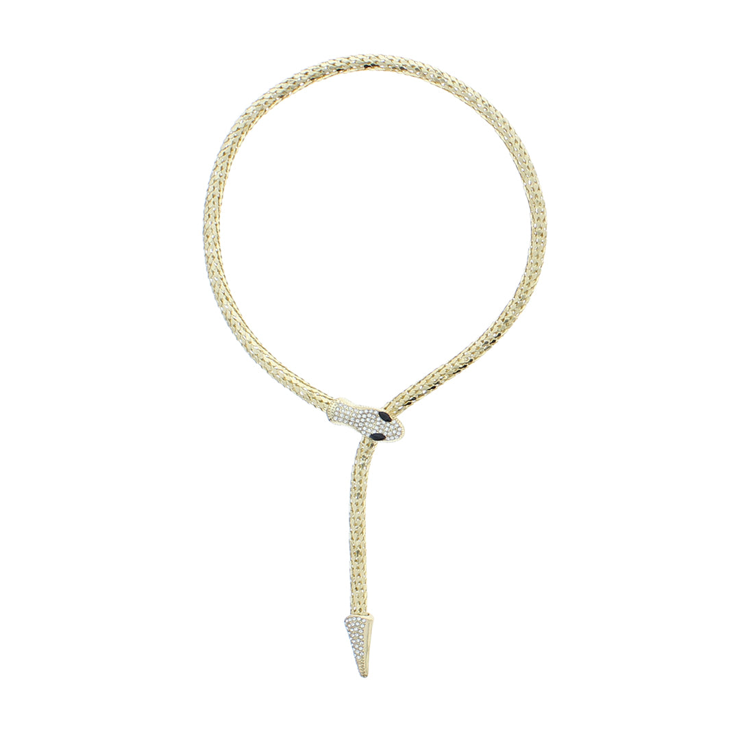 Flexible stoned Snake Choker Necklace