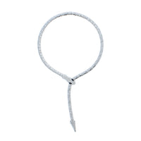 Flexible stoned Snake Choker Necklace