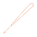Plastic Neon Cross Beaded Rosary Necklace