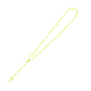 Plastic Neon Cross Beaded Rosary Necklace