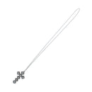 Metal Cross Crystal Rhinestone Pendant Chain Necklace