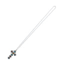 Metal Cross Crystal Rhinestone Pendant Chain Necklace