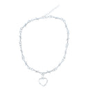 Metal Barbwire Heart Design Choker Necklace