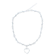 Metal Barbwire Heart Design Choker Necklace