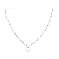 Metal Barbwire Heart Design Choker Necklace