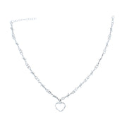 Metal Barbwire Heart Design Choker Necklace