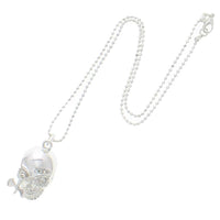 Silver Pirate Skull Chain Necklace